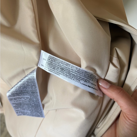 ZARA Cream Faux Leather Trench Coat – Size L - Great Condition - Picture 8 of 9